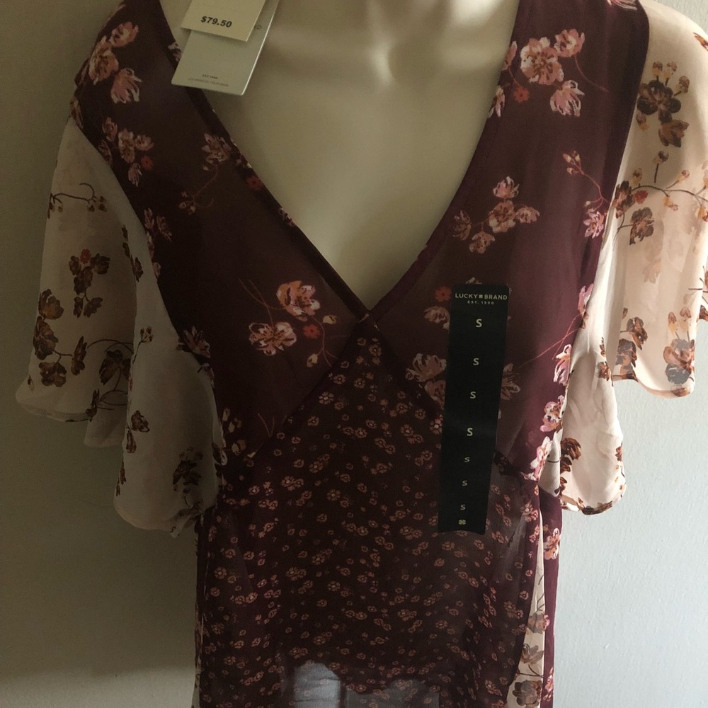 Lucky Brand floral blouse.